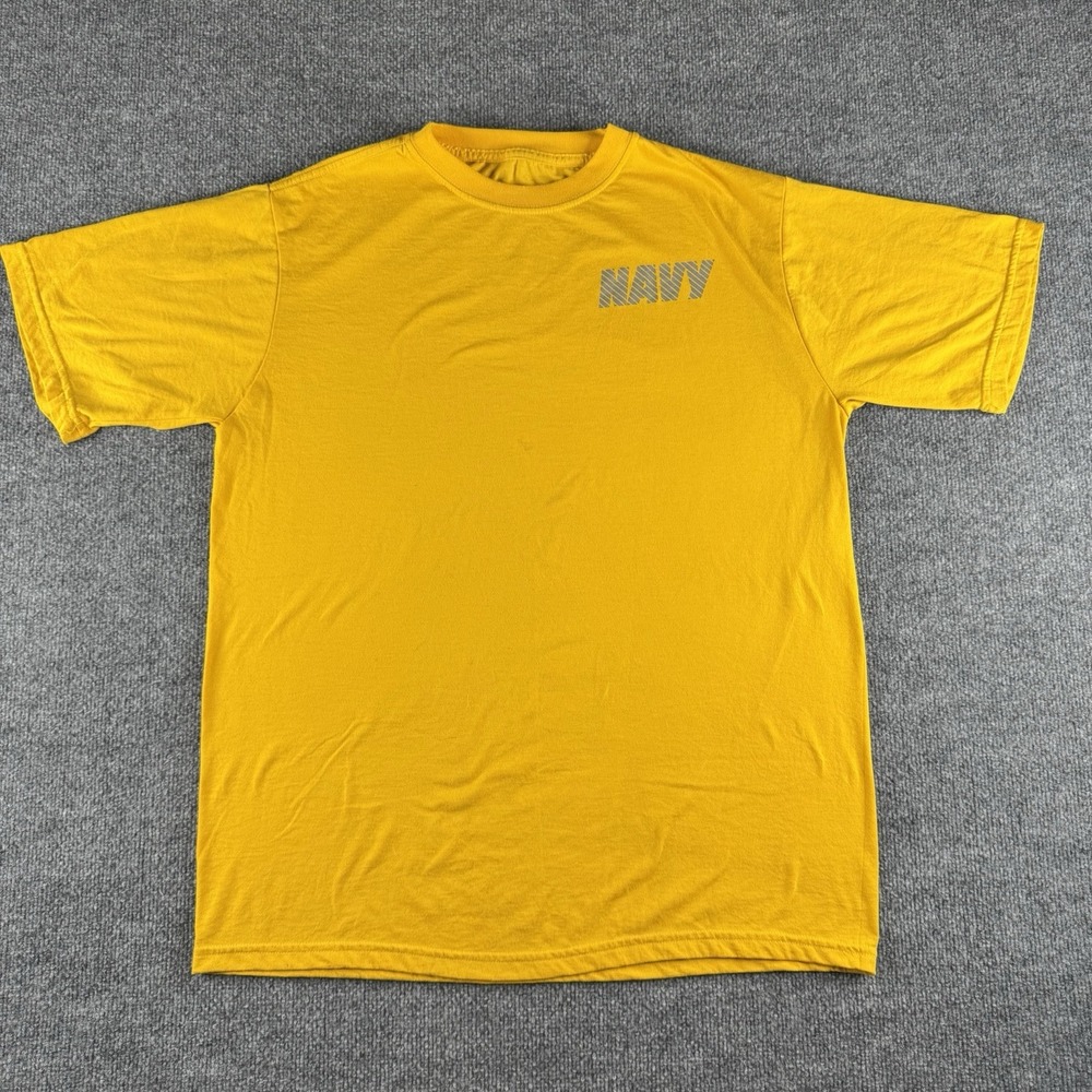 US Navy Originals Men's Reflective Yellow Short Sleeve T Shirt Size L PT